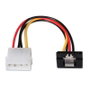 Aisens Cable SATA Alimentación Molex 4-pin Macho a SATA Hembra Acodado 16cm